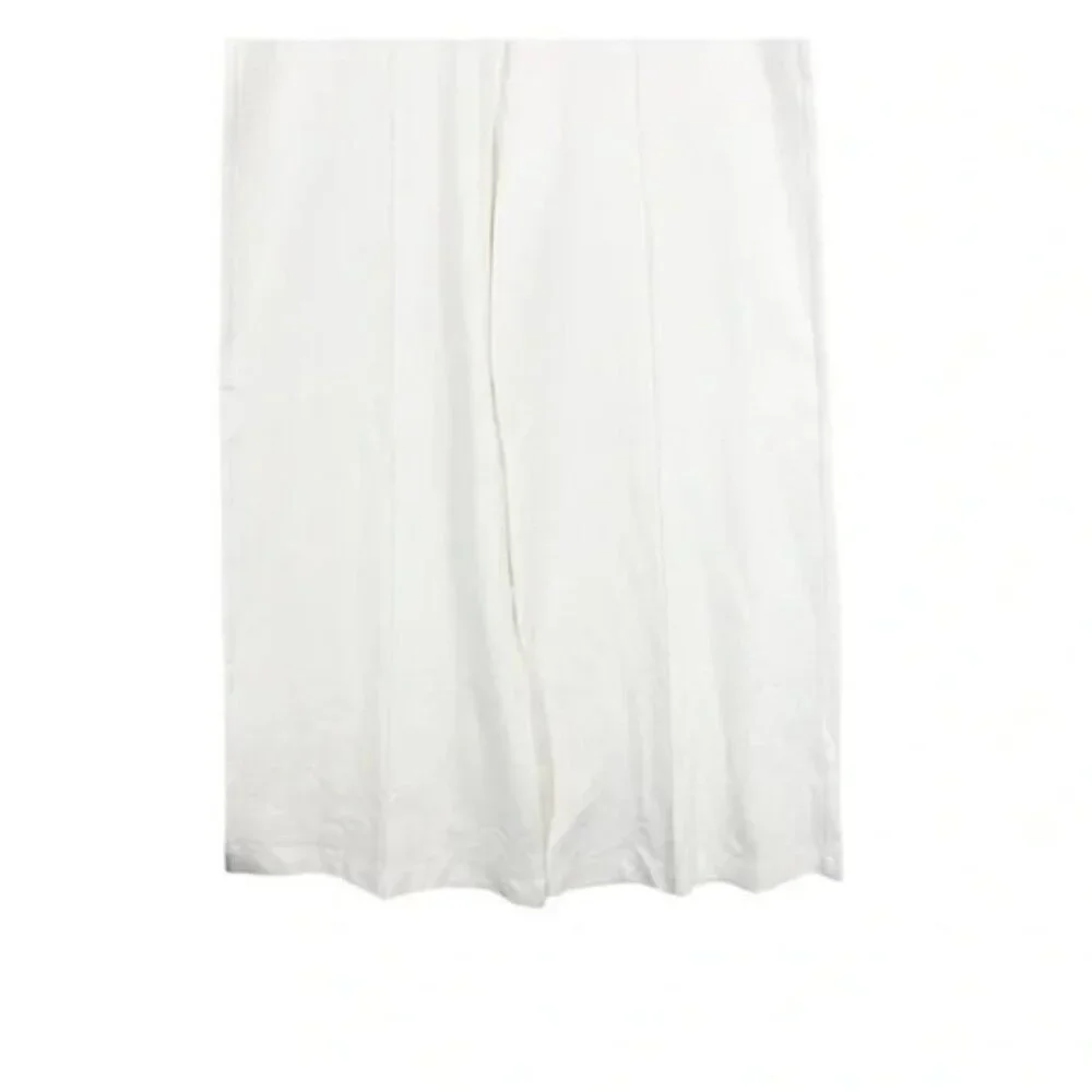 NEW RIPLEY RADER White Ponte Knit Wide Leg Pants Size 4 US Large